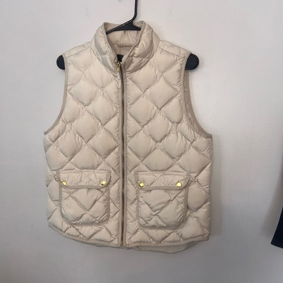 J. Crew Other - J. Crew Off-White Quilted Vest